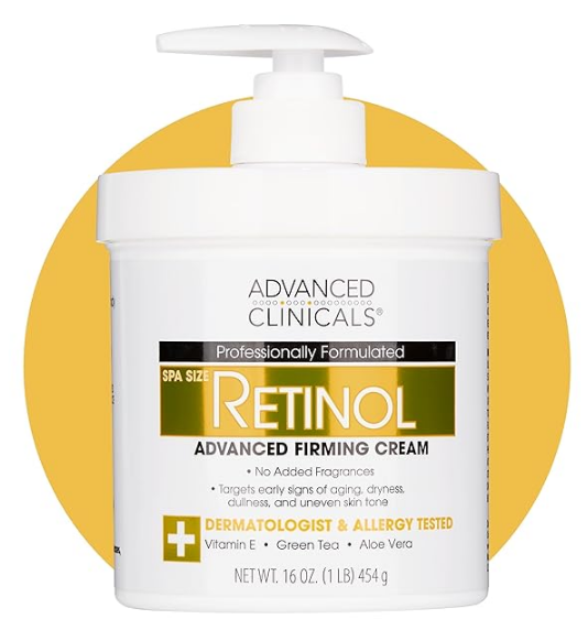 Advanced Clinicals Retinol Body Lotion & Face Moisturizer